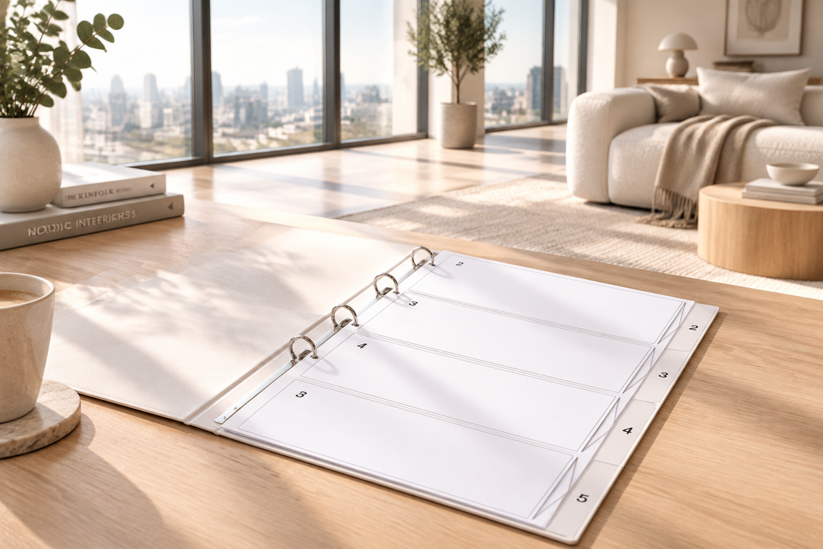 A5 index tabs white 1 to 5 PP 0.13